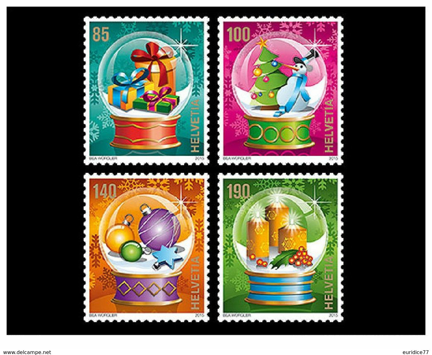 Switzerland 2015 - Christmas Stamp Set Mnh - Unused Stamps