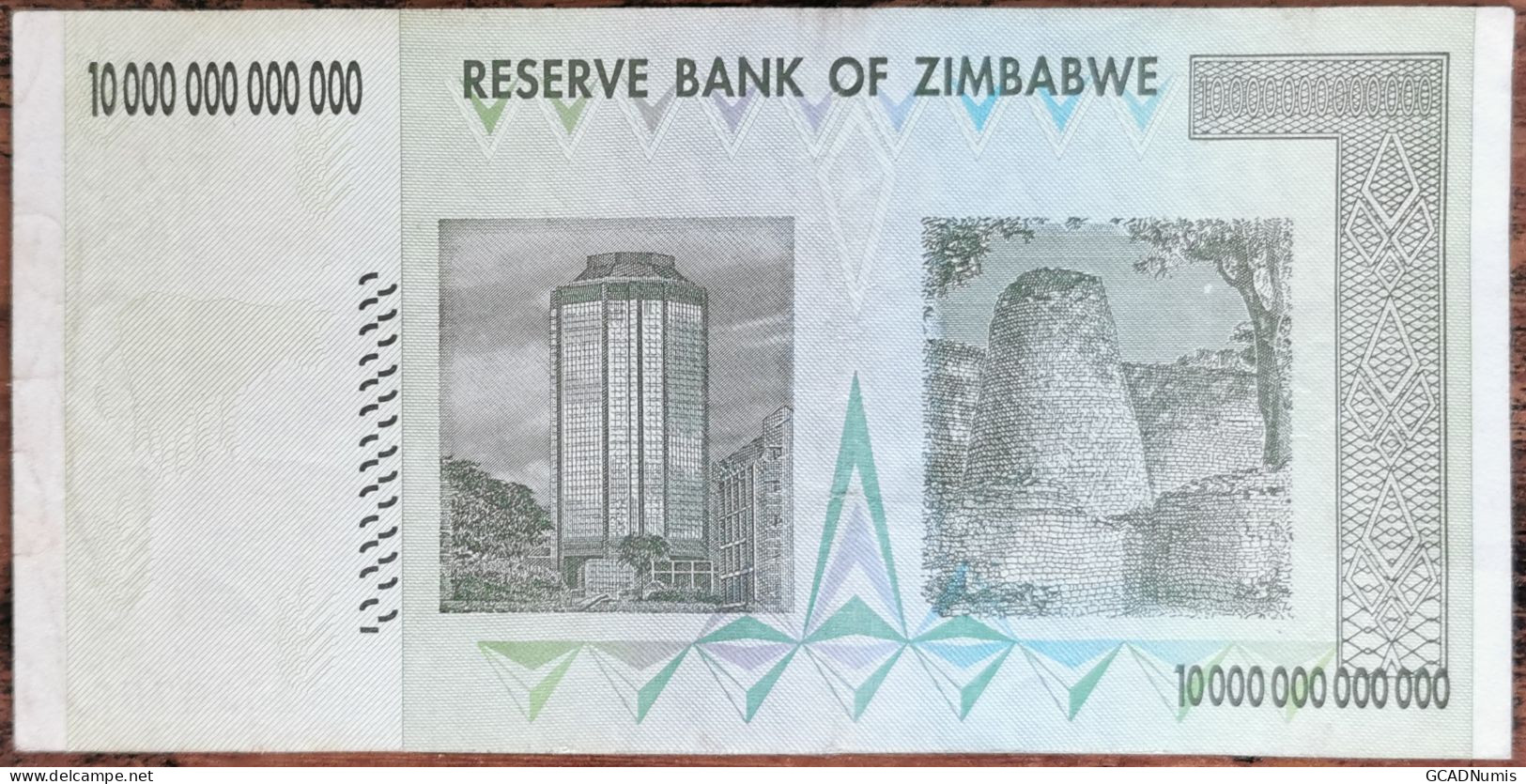 Billet 10.000.000.000.000 Dollars ZIMBABWE 2008 - 10 Trillion - AA1524752 - Simbabwe