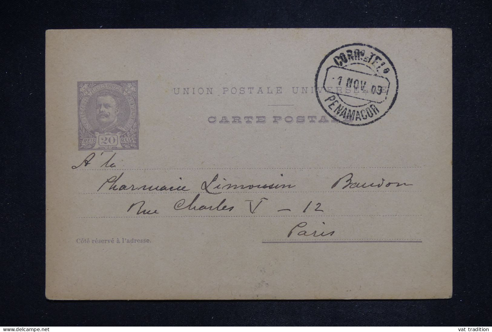 PORTUGAL - Entier Pour Paris - A 2731 - Enteros Postales