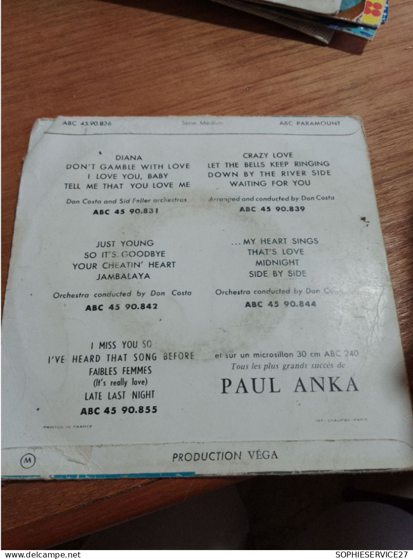 155 // 45 TOURS /  PAUL ANKA - Altri - Inglese