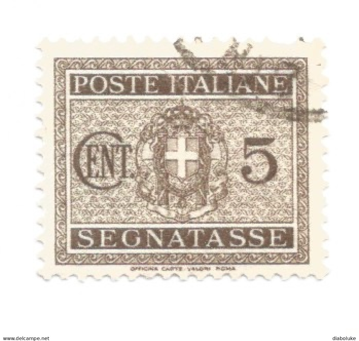 (REGNO D'ITALIA) 1934, SEGNATASSE, STEMMA CON FASCI - 6 Francobolli Usati - Portomarken