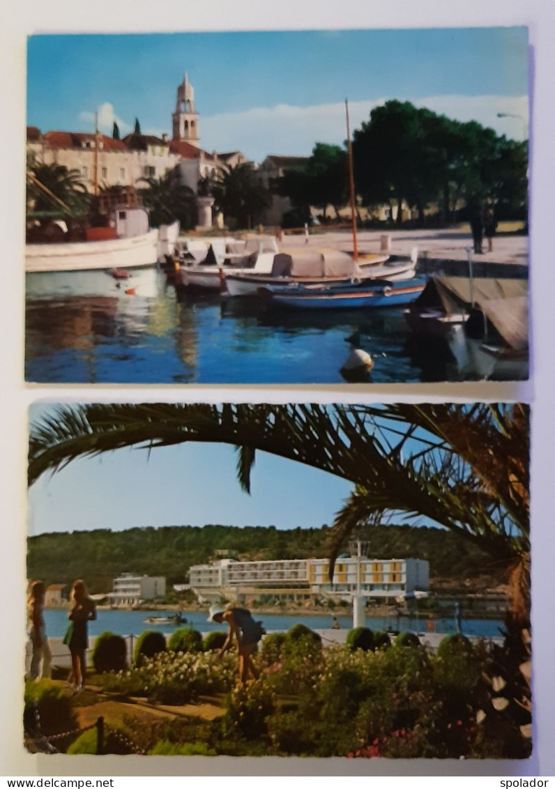 Ex-Yugoslavia-Lot 2Pcs-Vintage Postcard-VELIKA LUKA-Town In Croatia-Hrvatska-used With Stamp 1976 - Jugoslavia