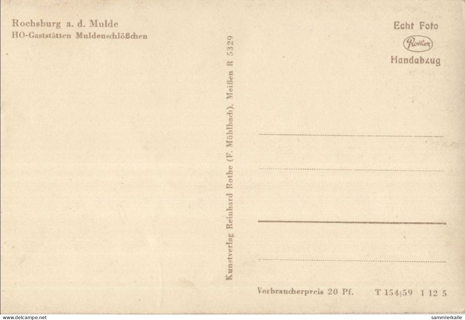 134251 - Lunzenau-Rochsburg - HO-Gaststätte Muldenschlösschen - Lunzenau