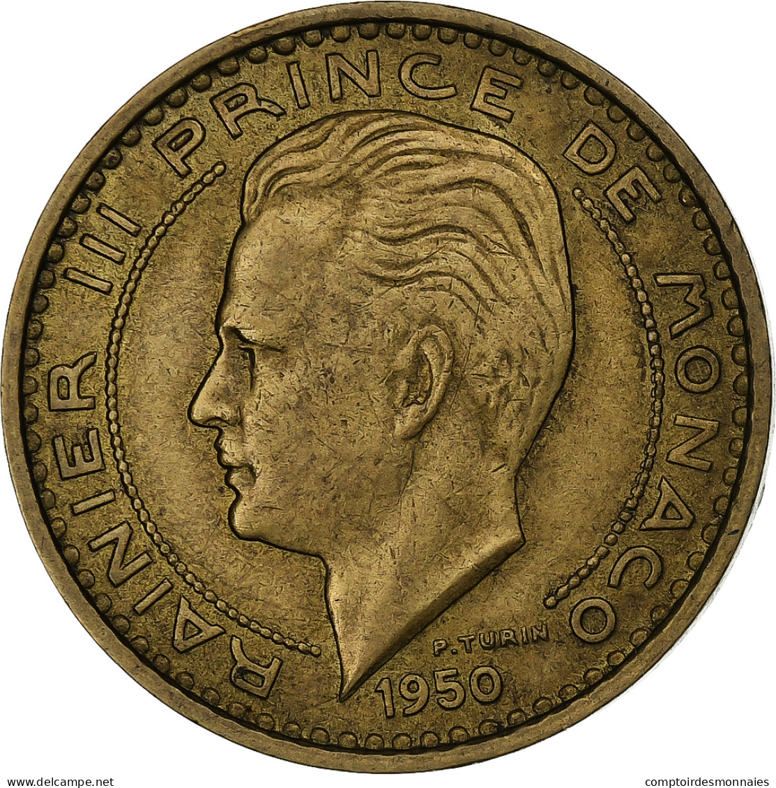 Monaco, Rainier III, 50 Francs, Cinquante, 1950, Bronze-Aluminium, SPL, KM:132 - 1949-1956 Alte Francs