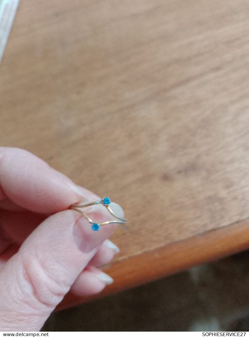 T2 // BAGUE  PETITES PIERRES BLEUES - Sonstige & Ohne Zuordnung