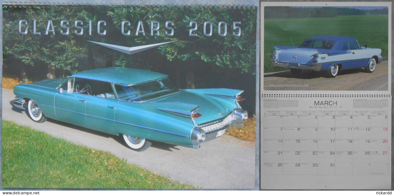 Calendar: Classic Cars 2005 - Formato Grande : 2001-...