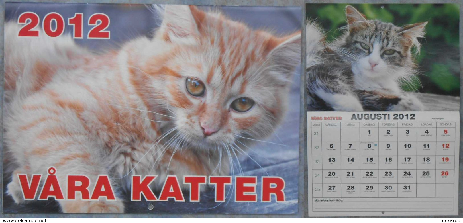 Calendar: Våra Katter 2012 - Tamaño Grande : 2001-...