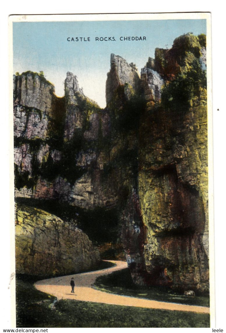 DB01. Vintage Postcard. Castle Rock Cheddar. - Cheddar