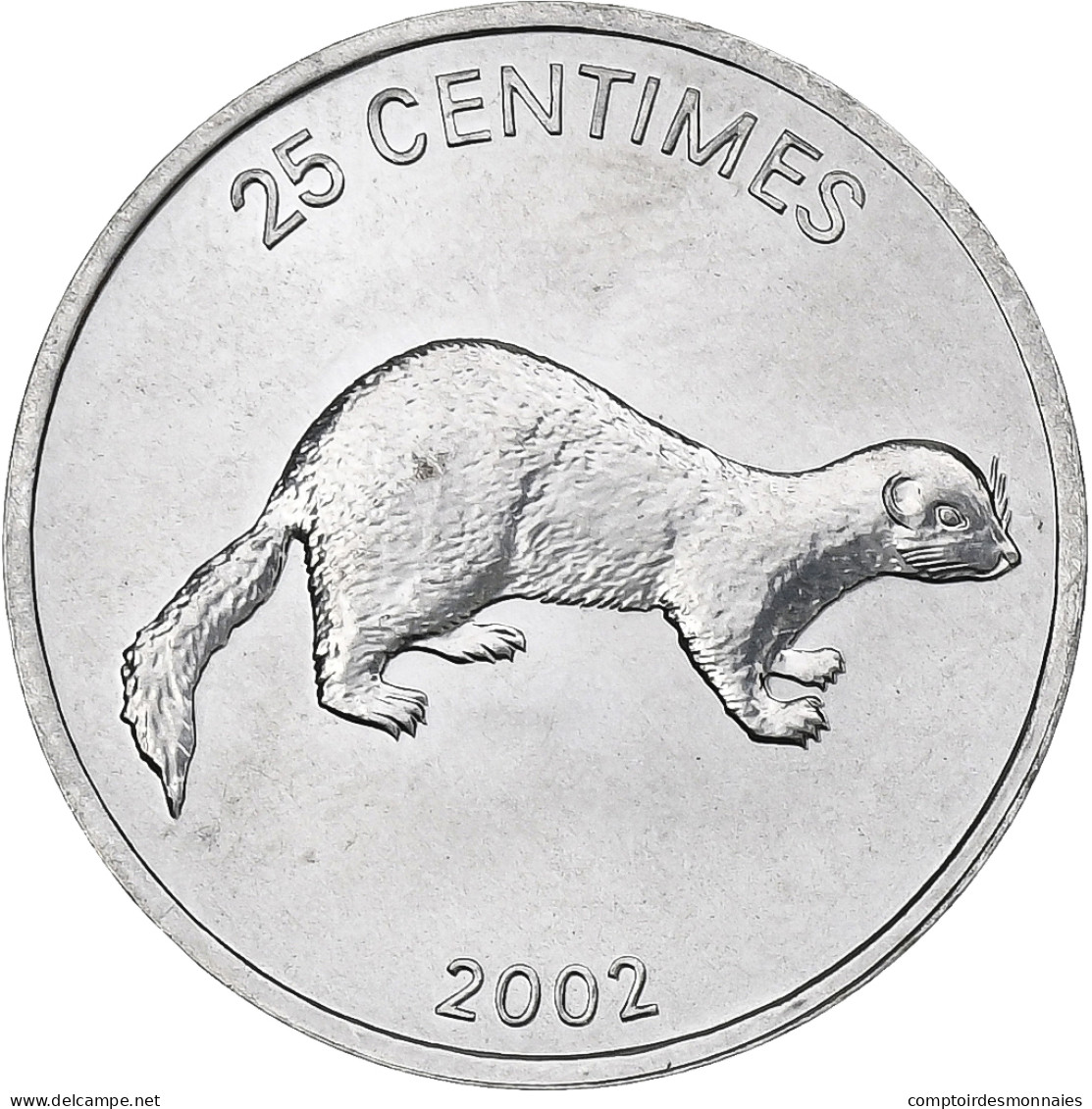 République Démocratique Du Congo, 25 Centimes, 2002, Aluminium, SPL, KM:76 - Zentralafrik. Republik