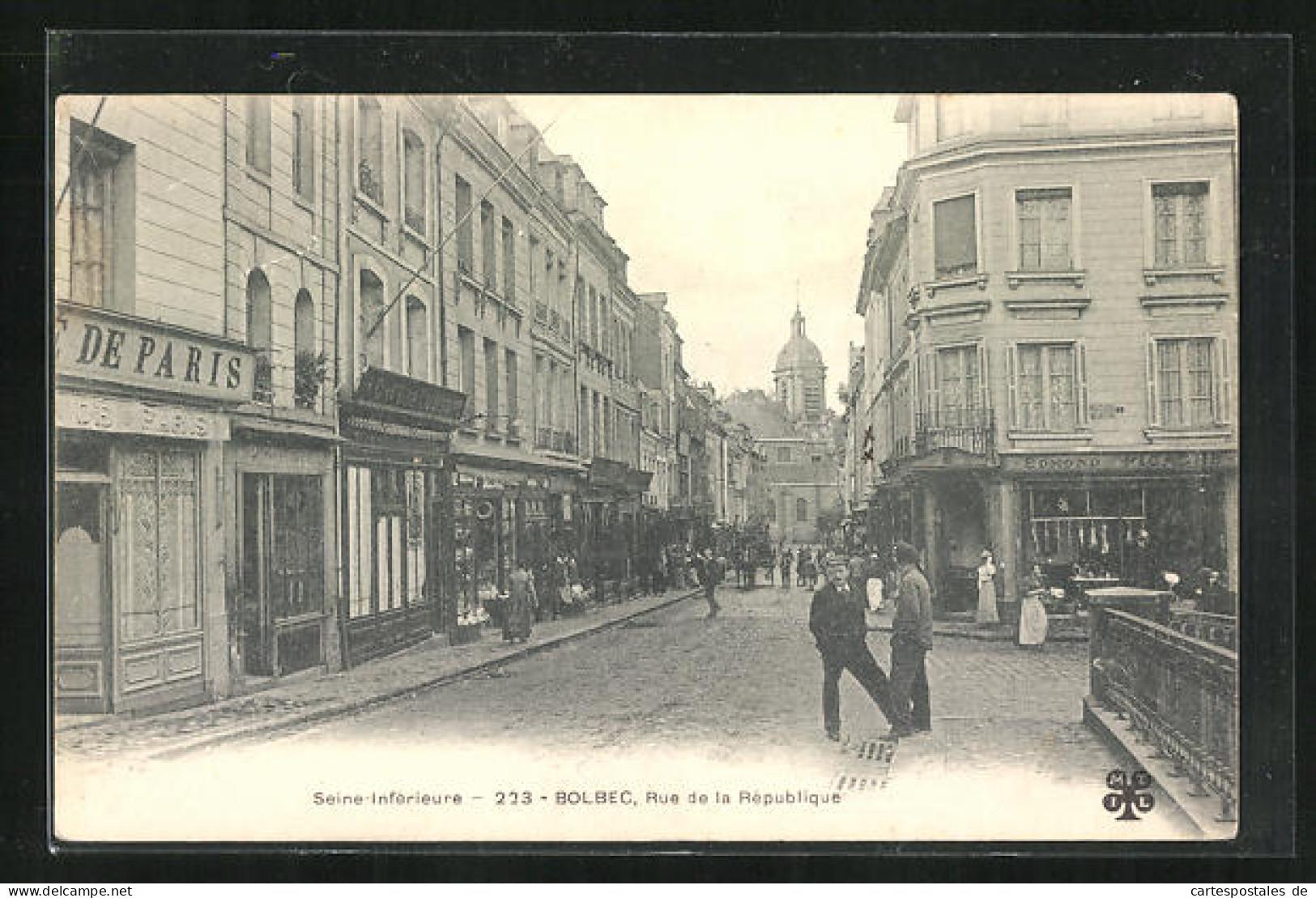 CPA Bolbec, Rue De La Republique  - Bolbec
