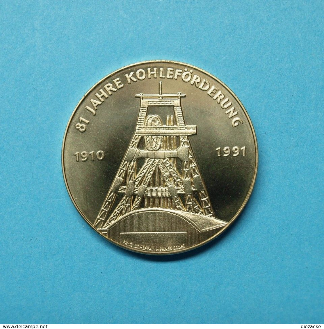 Medaille Schachtanlage Victoria 12, Lünen, 80 Jahre Kohleförderung Vz (BB048 - Ohne Zuordnung