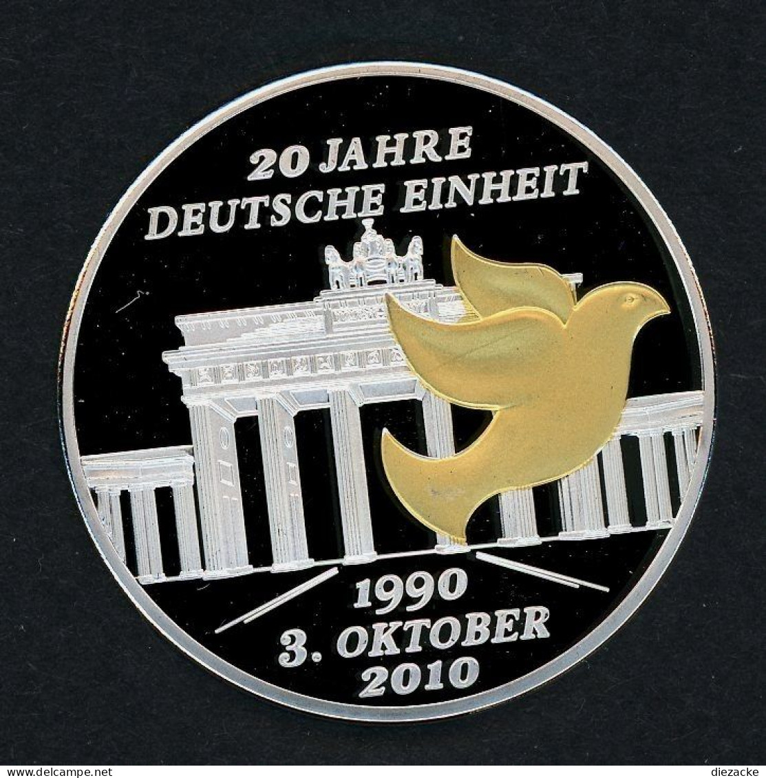 Bund 2010 20 Jahre Deutsche Einheit CuNi Teilvergoldet PP (M1517 - Altri & Non Classificati