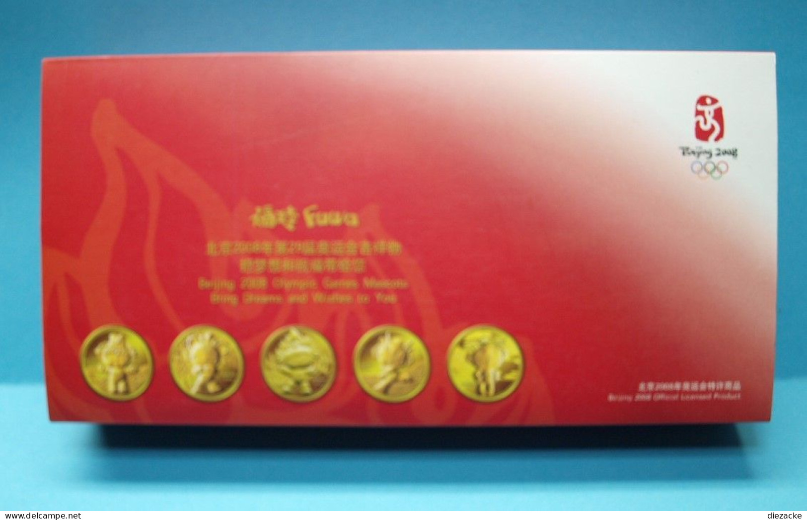 China Maskottchen Medaillen Proof Set Olympiade Peking 2008 In Box PP (EM482 - Non Classés