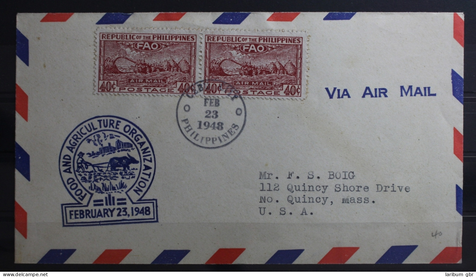 Philippinen 486 Gestempelt Als Paar Auf FDC Luftpost #TL686 - Filippine