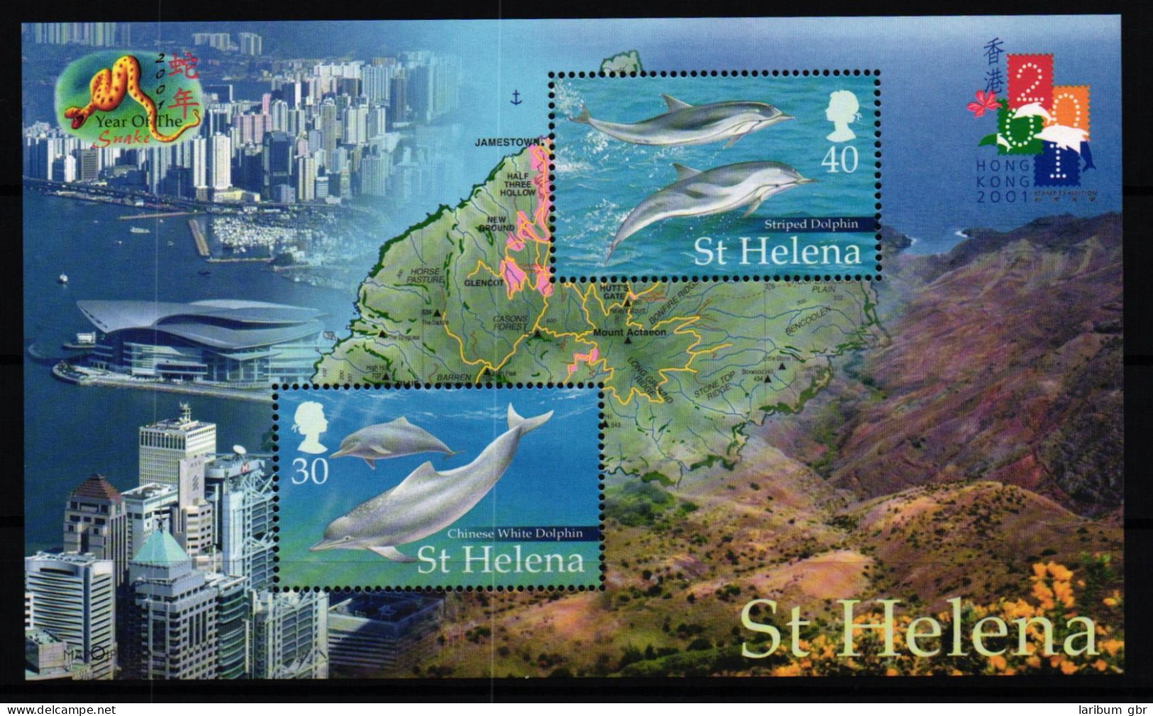 St. Helena Block 28 Postfrisch Delfine #KC530 - Sint-Helena