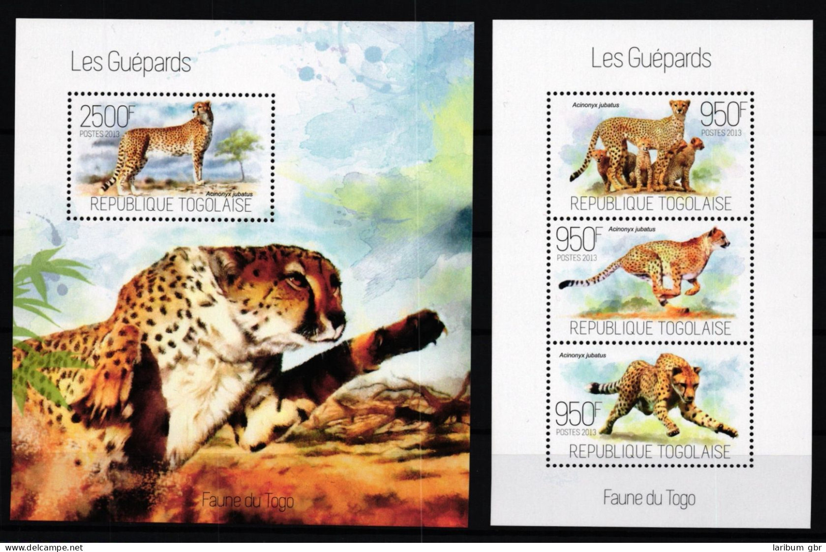 Togo 5275-5277 Und Block 878 Postfrisch Kleinbogen / Wildtiere #KC593 - Togo (1960-...)