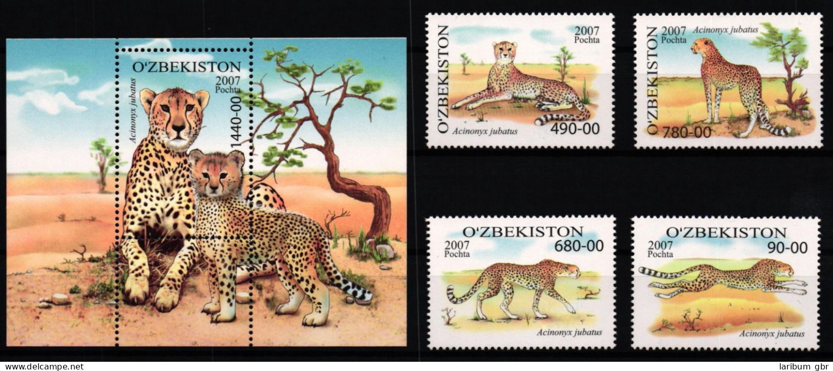 Usbekistan 854-757 Und Block 49 Postfrisch Wildtiere #KC596 - Ouzbékistan