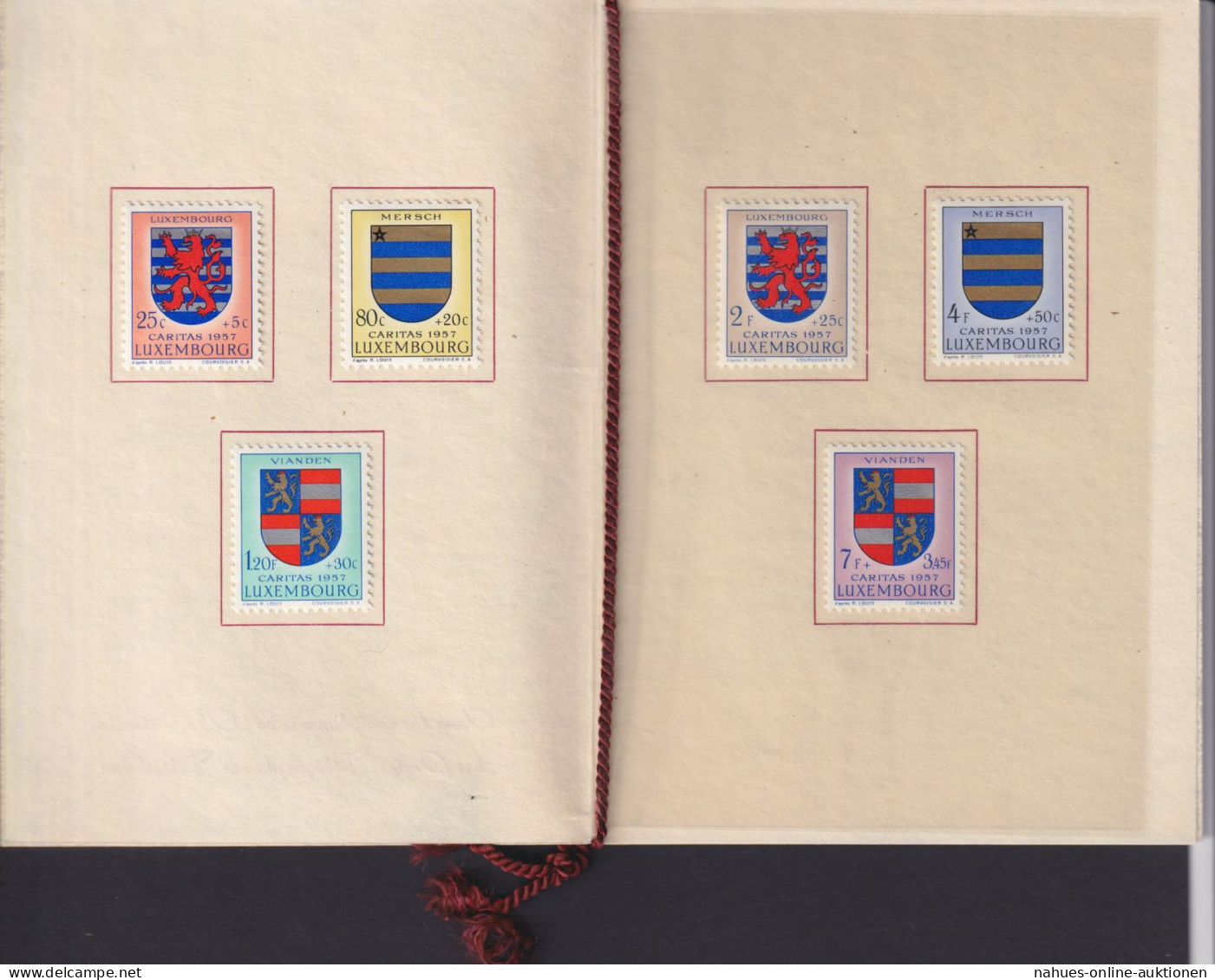 Luxemburg 2 Geschenkhefte Kantonalwappen 1957 + 1959 Mit 575-580 Und 612-617 - Storia Postale