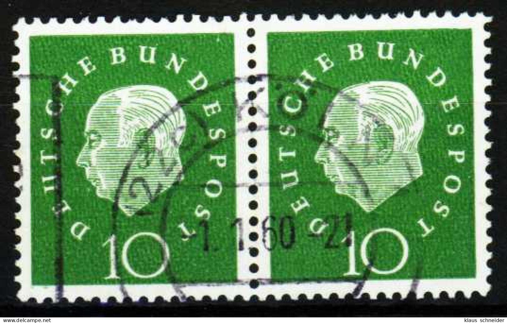 BRD DS HEUSS 3 Nr 303 Gestempelt WAAGR PAAR X278DE6 - Usados