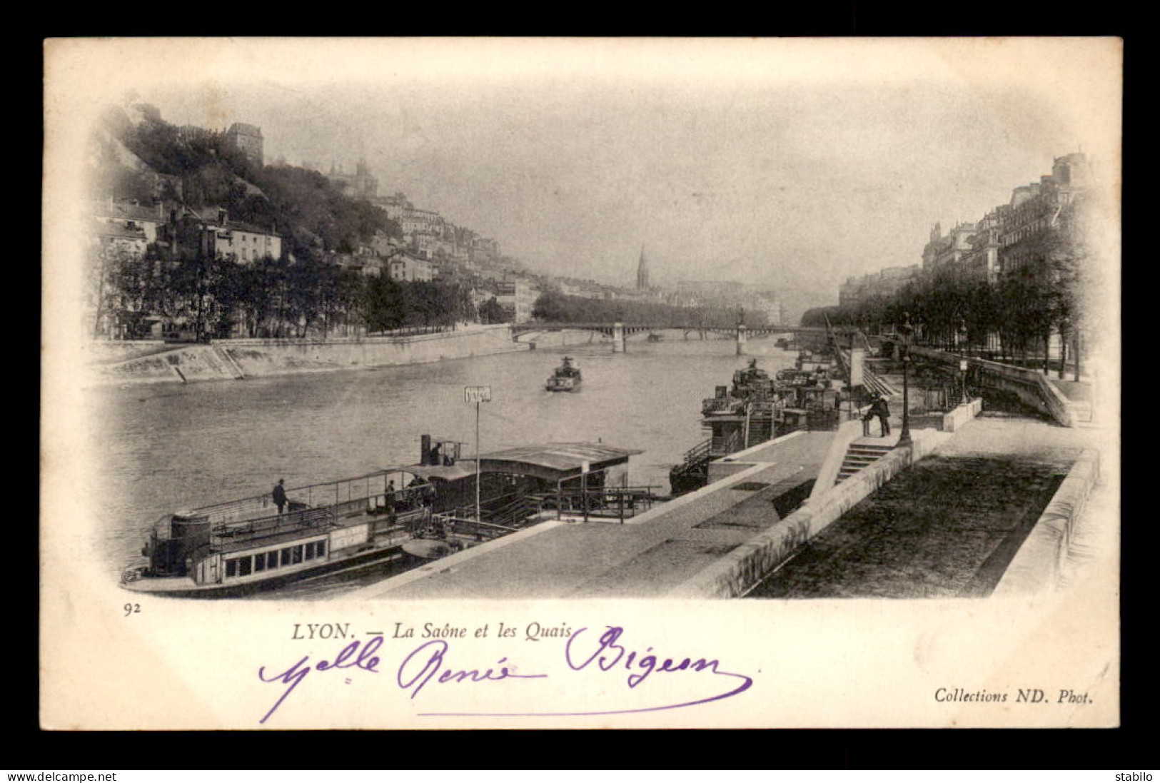 69 - LYON - LA SAONE ET LES QUAIS - PENICHES - Lyon 2