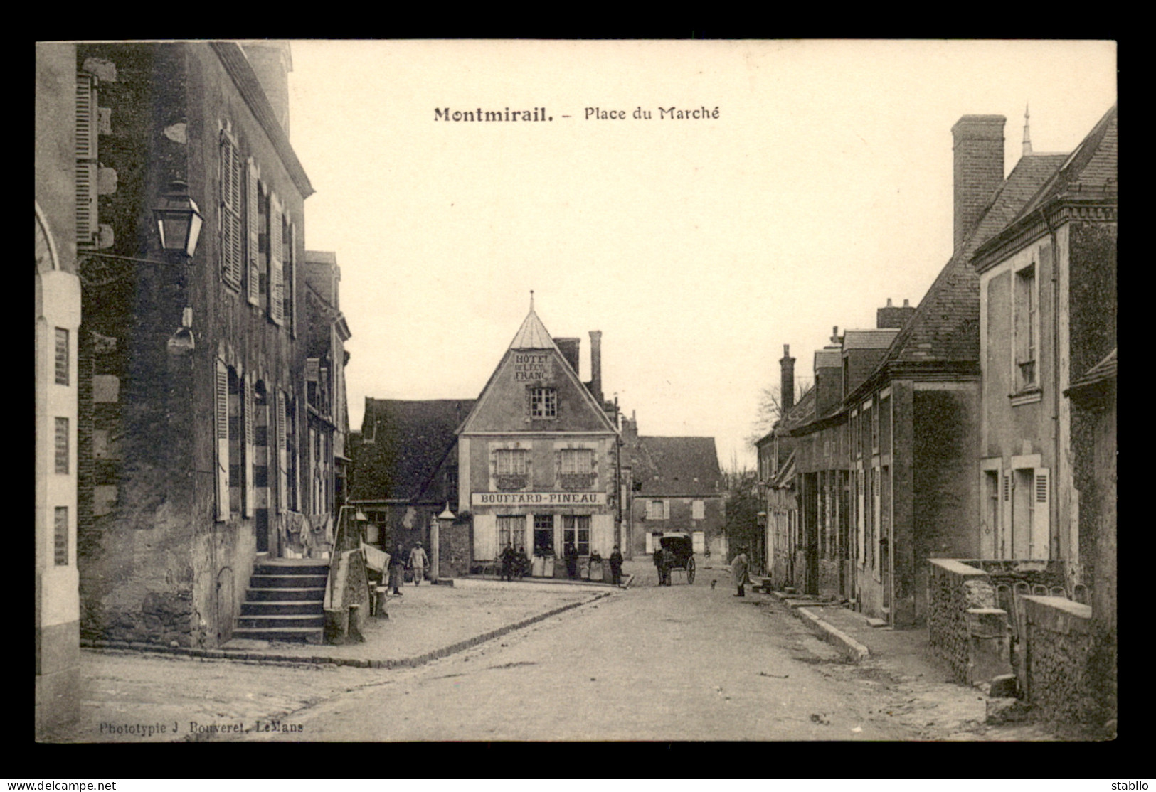 72 - MONTMIRAIL - PLACE DU MARCHE - MAGASIN BOUFFARD-PINEAU - Montmirail