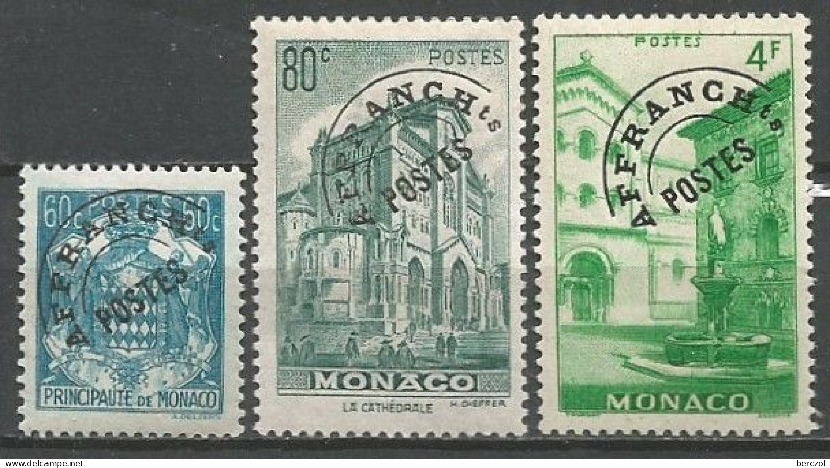 MONACO ANNEE 1943/1951 LOT DE 3 TP PREO N°1 à 3 NEUFS** MNH TB COTE 9,00 € - VorausGebrauchte