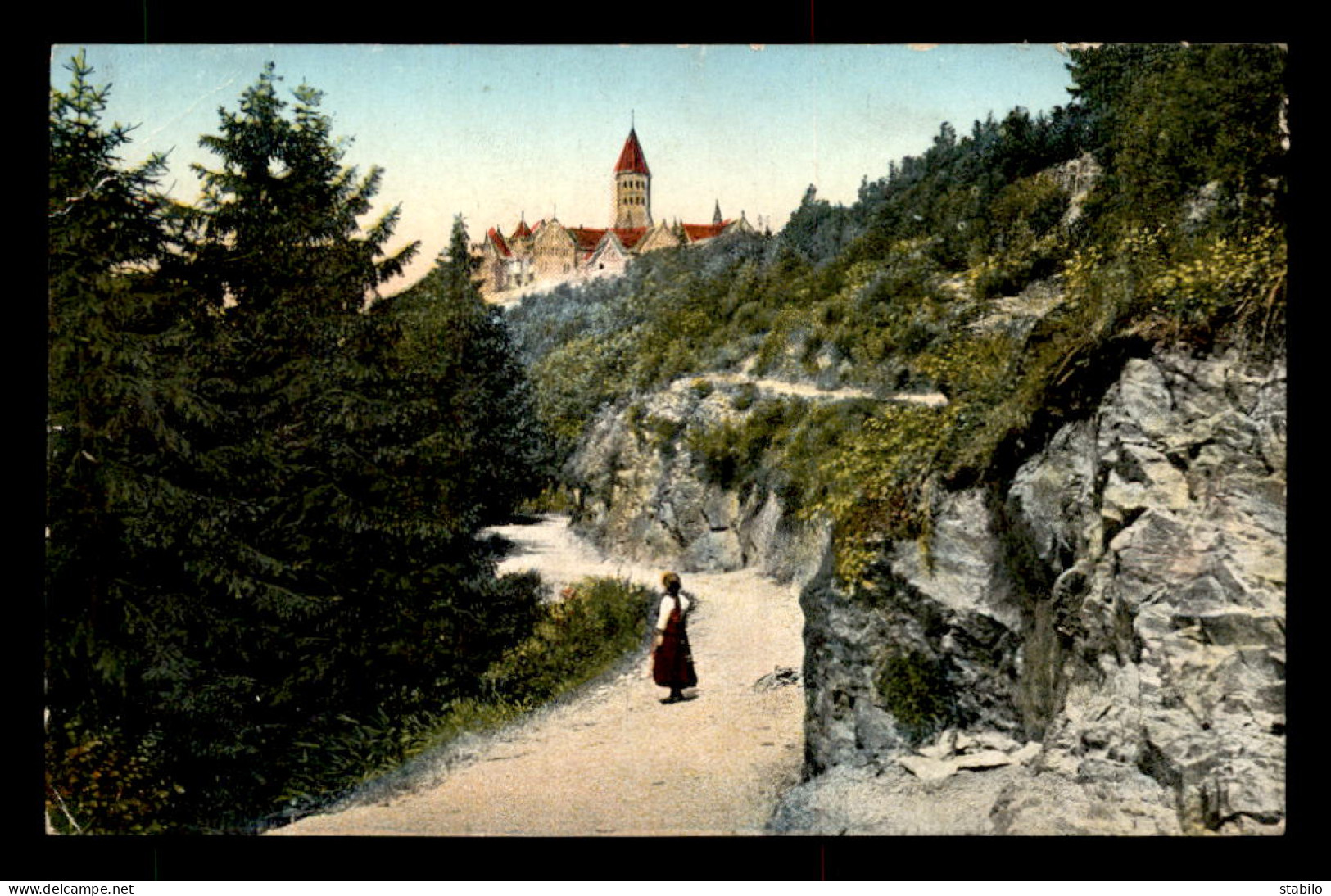 LUXEMBOURG - CLERVAUX - ABBAYE DE ST-MAURICE - CARTE COLORISEE - Clervaux