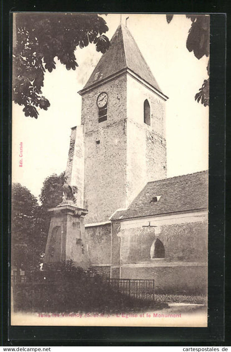 CPA Isles-lès-Villenoy, L`Église Et Le Monument  - Villenoy