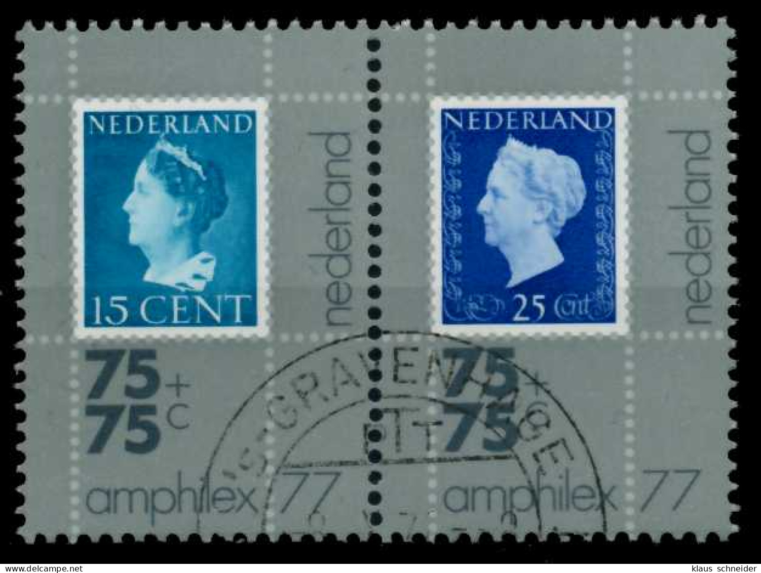 NIEDERLANDE 1976 Nr 1086WP-1087WP Gestempelt WAAGR PAAR X79D476 - Used Stamps