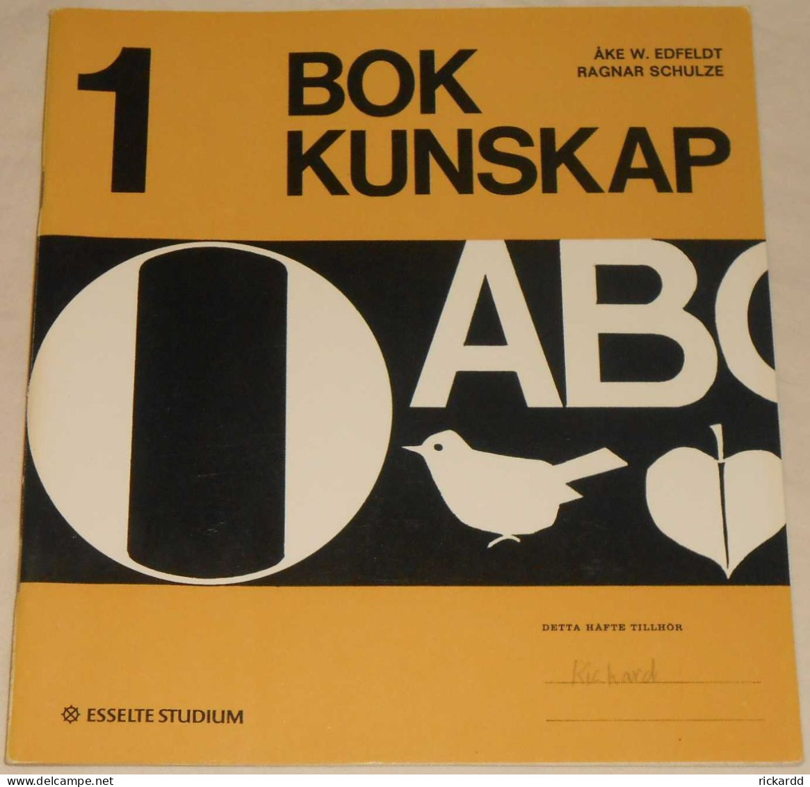 Bokkunskap - Häfte 1 Av Åke W. Edfeldt & Ragnar Schulze; Från 70-talet - Lingue Scandinave