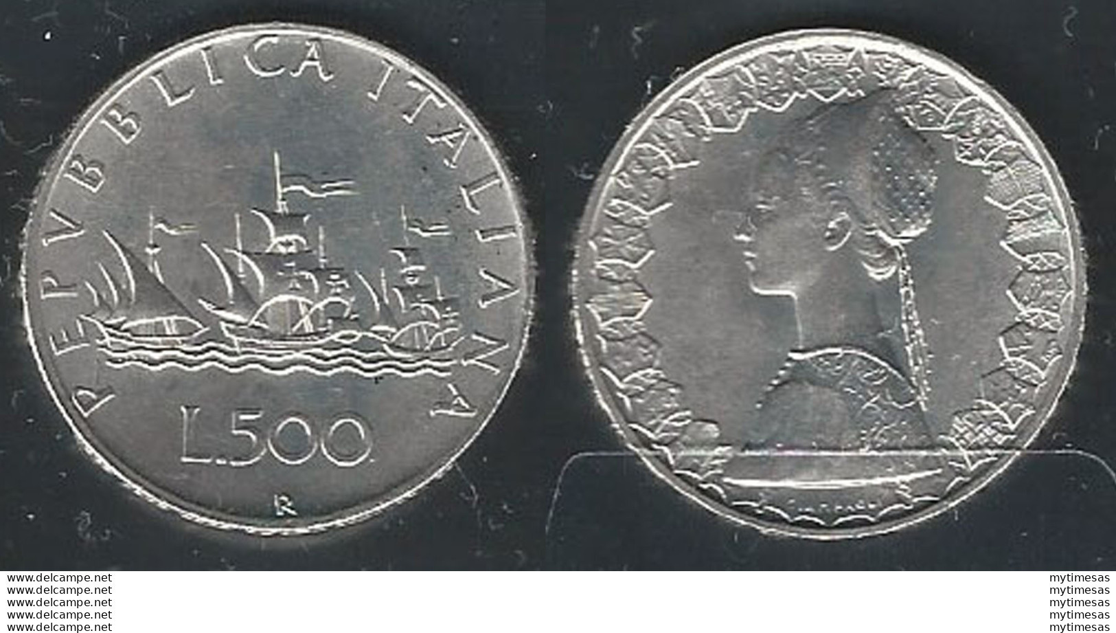 1958 Italia Lire 500 Caravelle Argento FDC - Autres & Non Classés