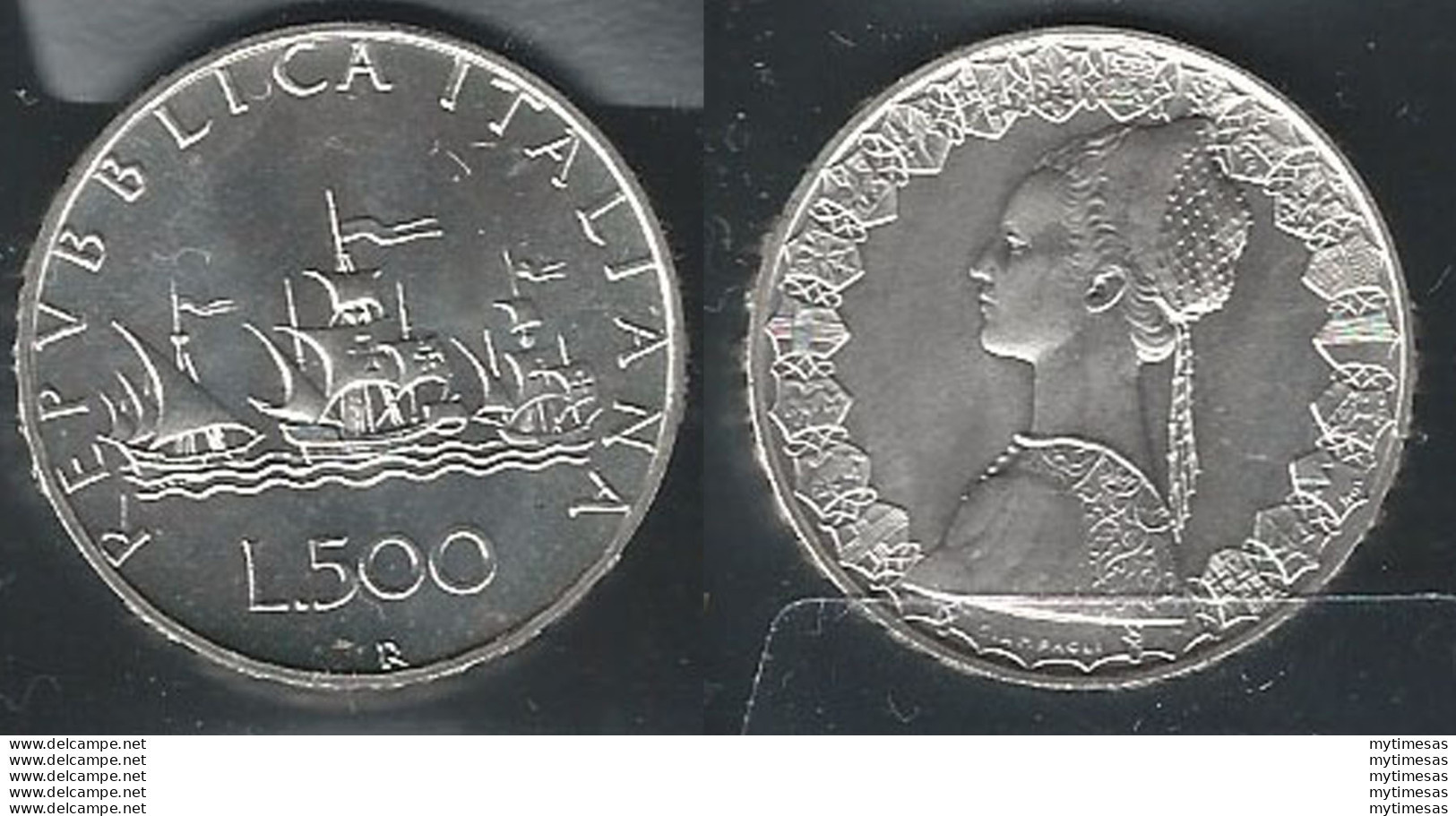 1984 Italia Lire 500 Caravelle Argento FDC - Autres & Non Classés