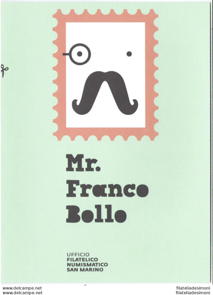 2016 San Marino, Foglietto Mister Franco Bollo + Cartoline Postali  BF 140 MNH** - Blocks & Sheetlets