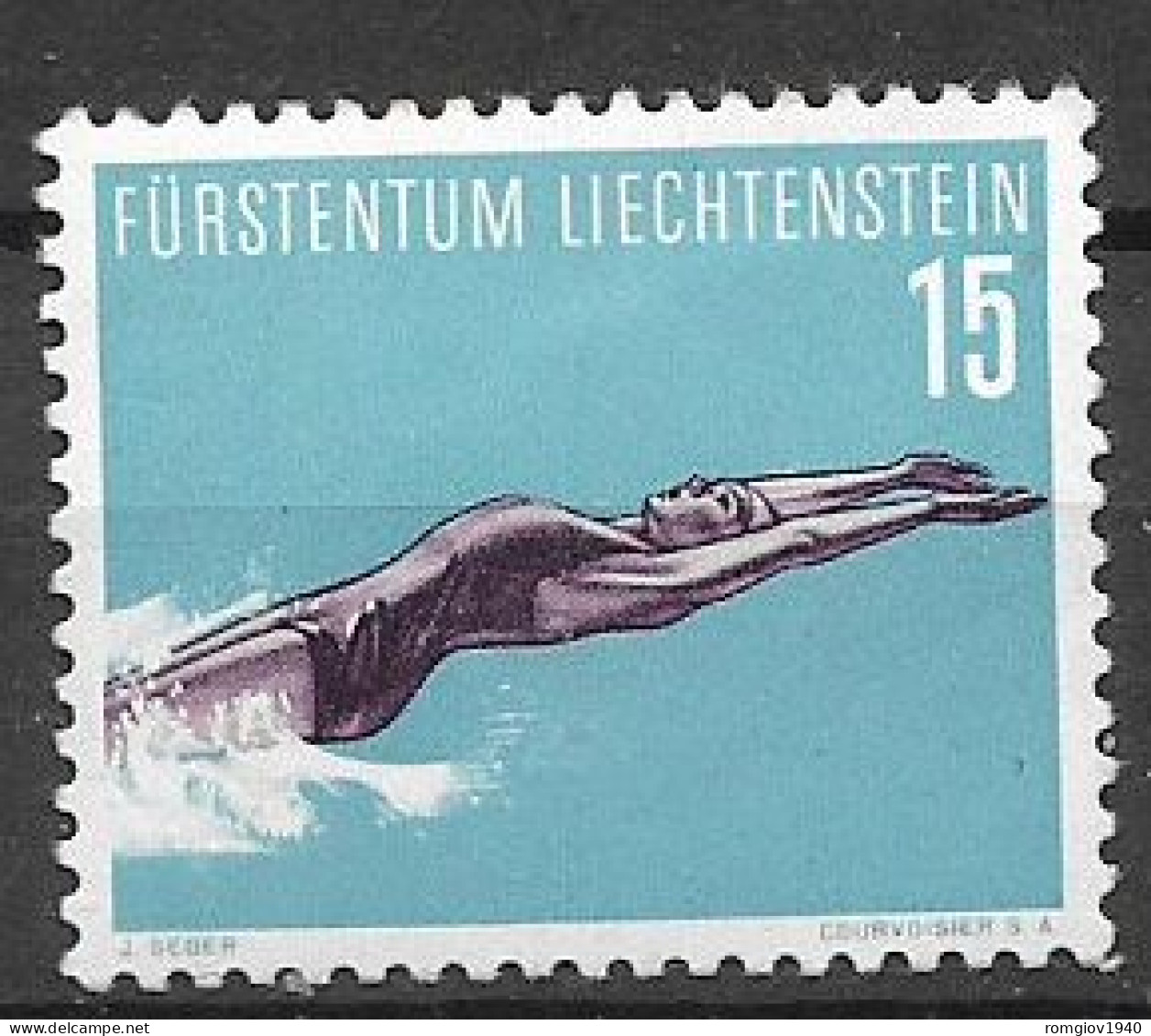 LIECHTENSTEIN  1958  SOGGETTI SPORTIVI  UNIF. 327  MLH VF - Used Stamps