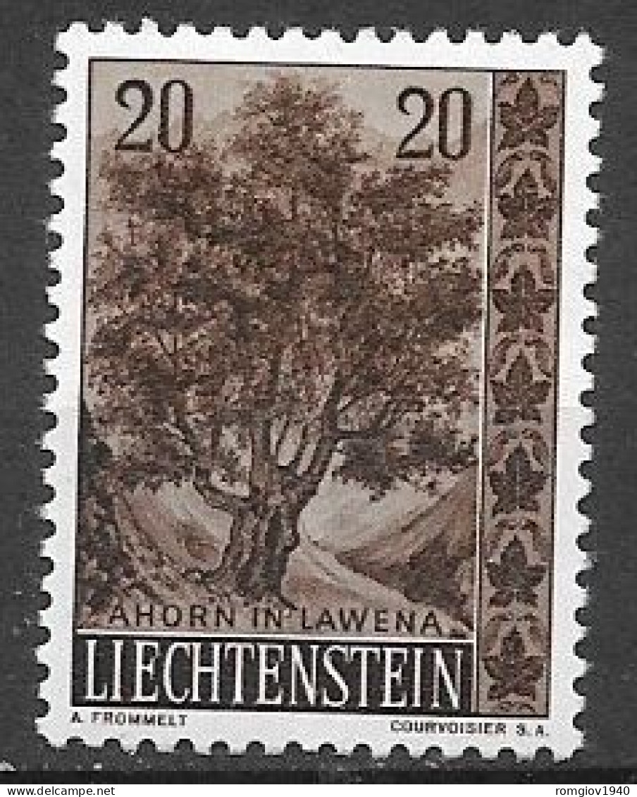 LIECHTENSTEIN  1958  SOGGETTI SPORTIVI  UNIF  333   MLH   VF - Oblitérés