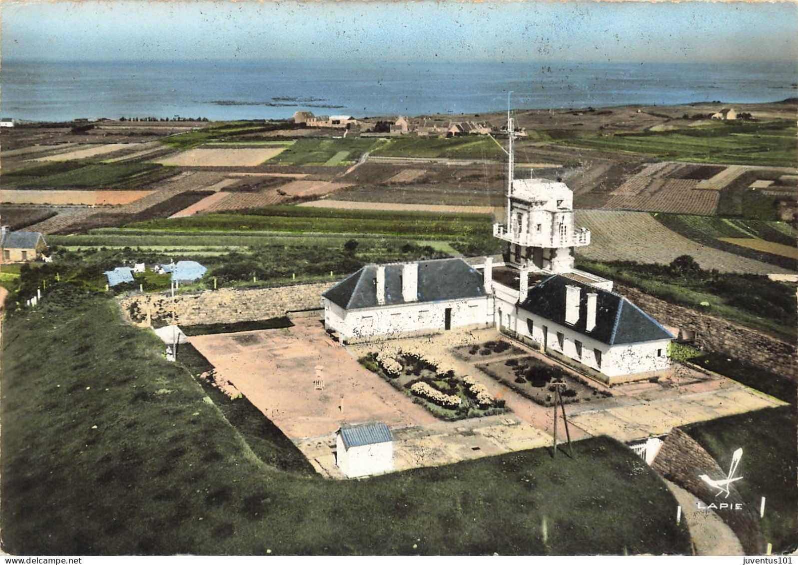 CPSM En Avion Au Dessus De....Ile De Batz-Le Sémaphore-RARE   L2827 - Ile-de-Batz