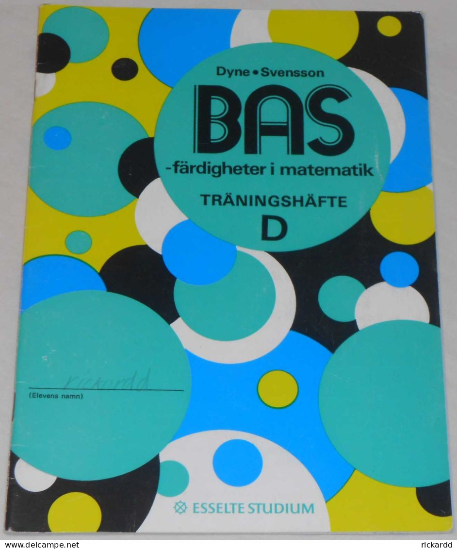 BAS-färdigheter I Matematik Träningshäfte D Av Dyne & Svensson; Från 70-talet - Idiomas Escandinavos