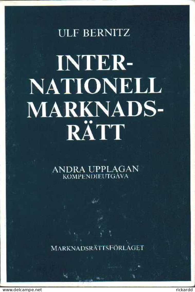 Internationell Marknadsrätt - Ulf Bernitz - Lingue Scandinave