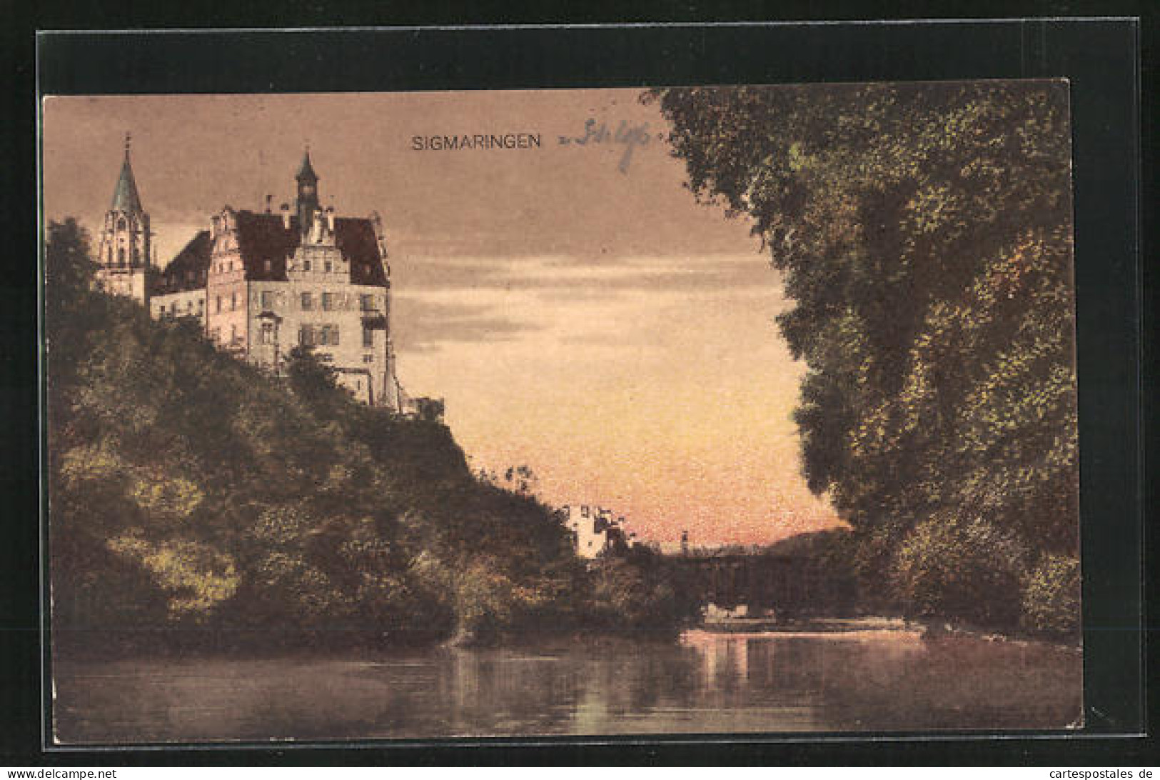 AK Sigmaringen, Schloss Vom Wasser Gesehen  - Sigmaringen