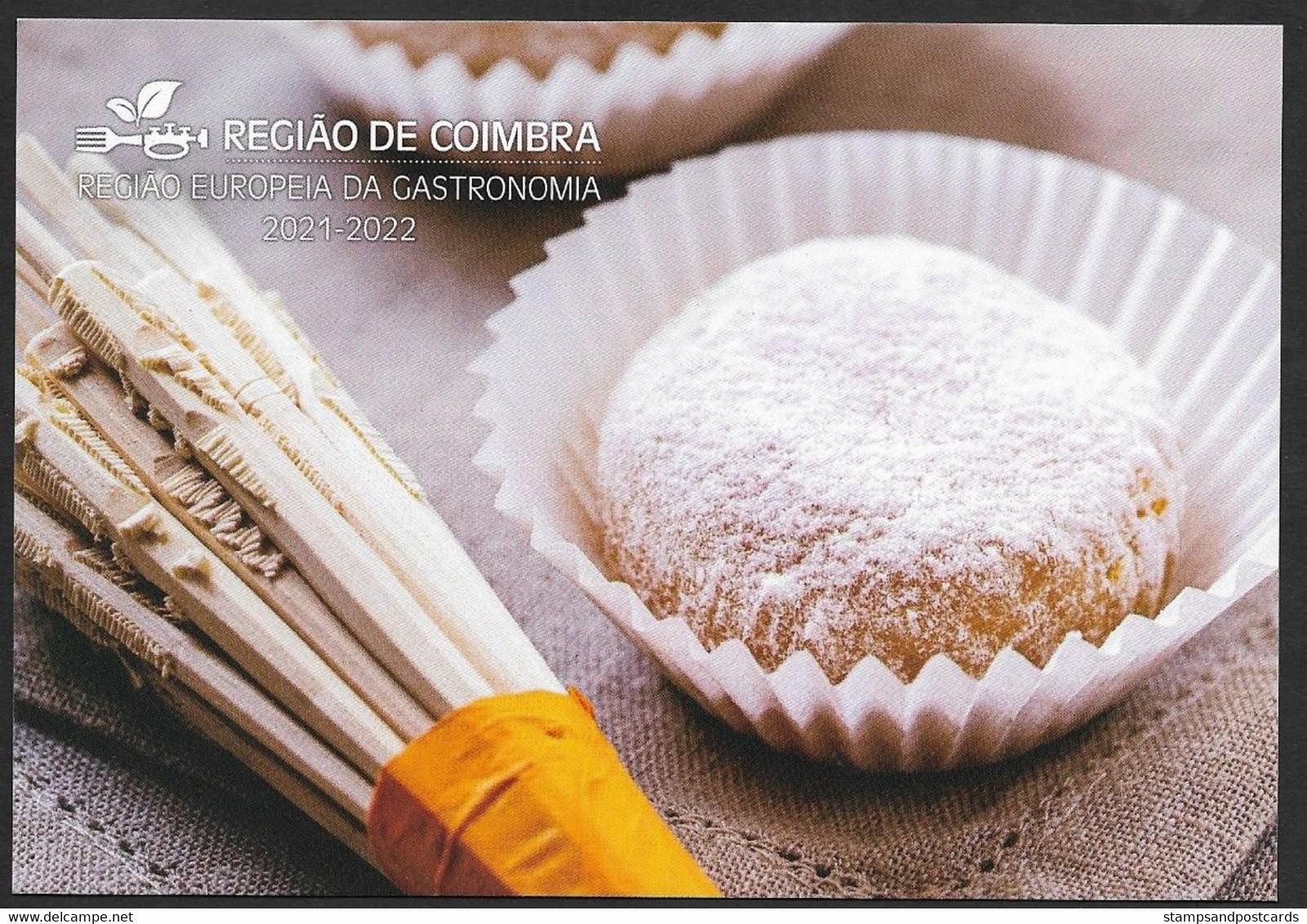 Portugal Carte Entier Postal 2021 Pâtisserie Gastronomie Européenne Coimbra Stationery Pastry European Gastronomy - Interi Postali