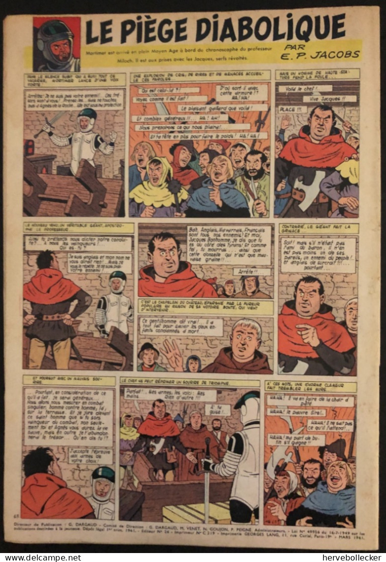 TINTIN Le Journal Des Jeunes N° 645 - 1961 - Tintin