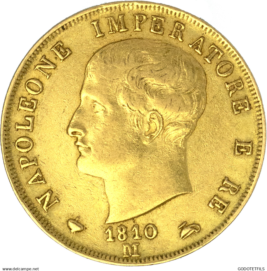 Premier-Empire-Royaume D&#039;Italie-40 Lire Napoléon Ier 1810 Milan - Napoleoniche