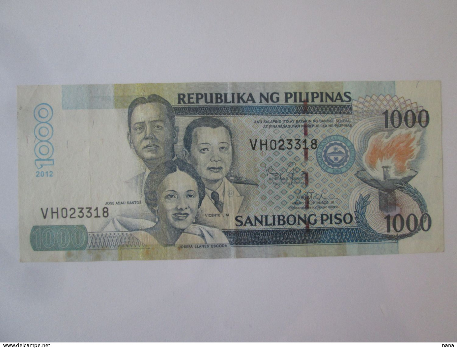 Philippines 1000 Piso 2012 Banknote,see Pictures - Philippines