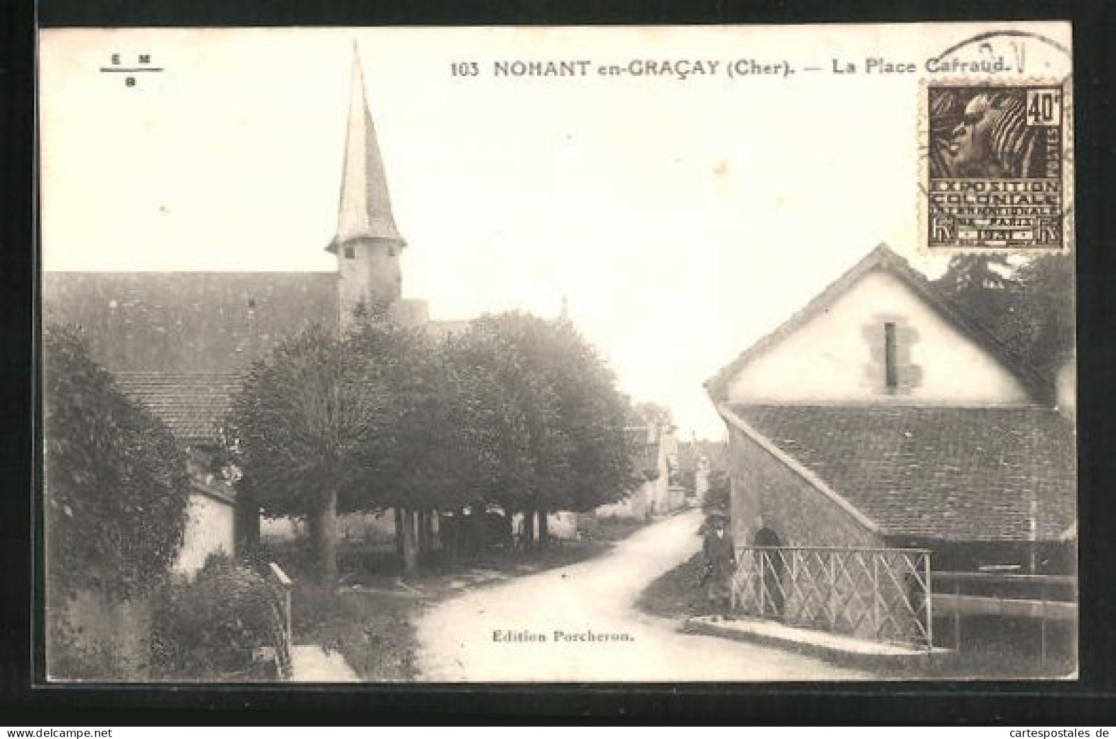 CPA Nohant En-Gracay, La Place Carraud  - Graçay
