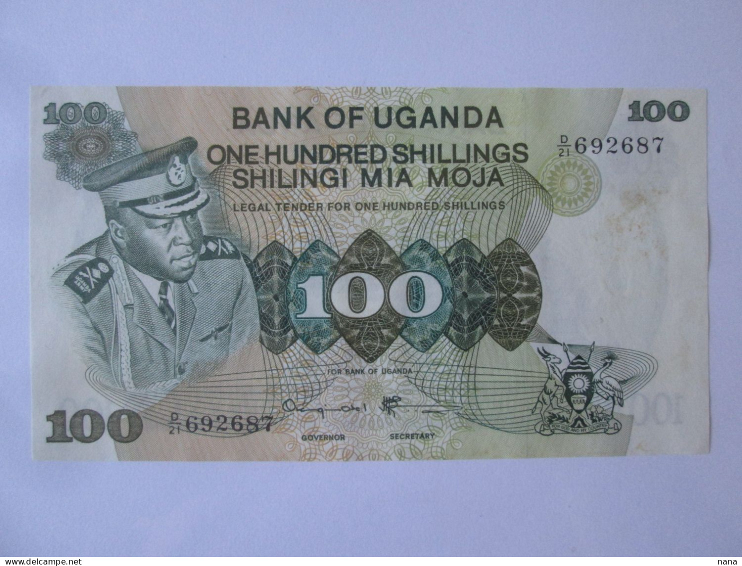 Uganda 100 Shillings 1973 AUNC Banknote,see Pictures - Uganda