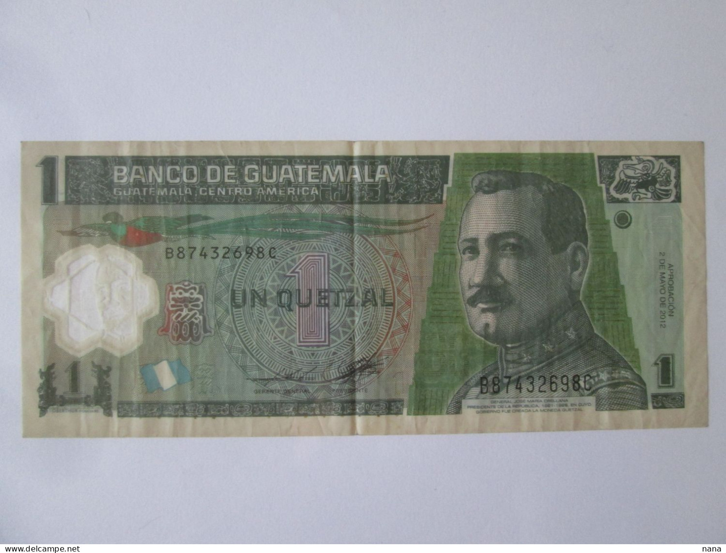 Guatemala 1 Quetzal 2012 Banknote,see Pictures - Guatemala