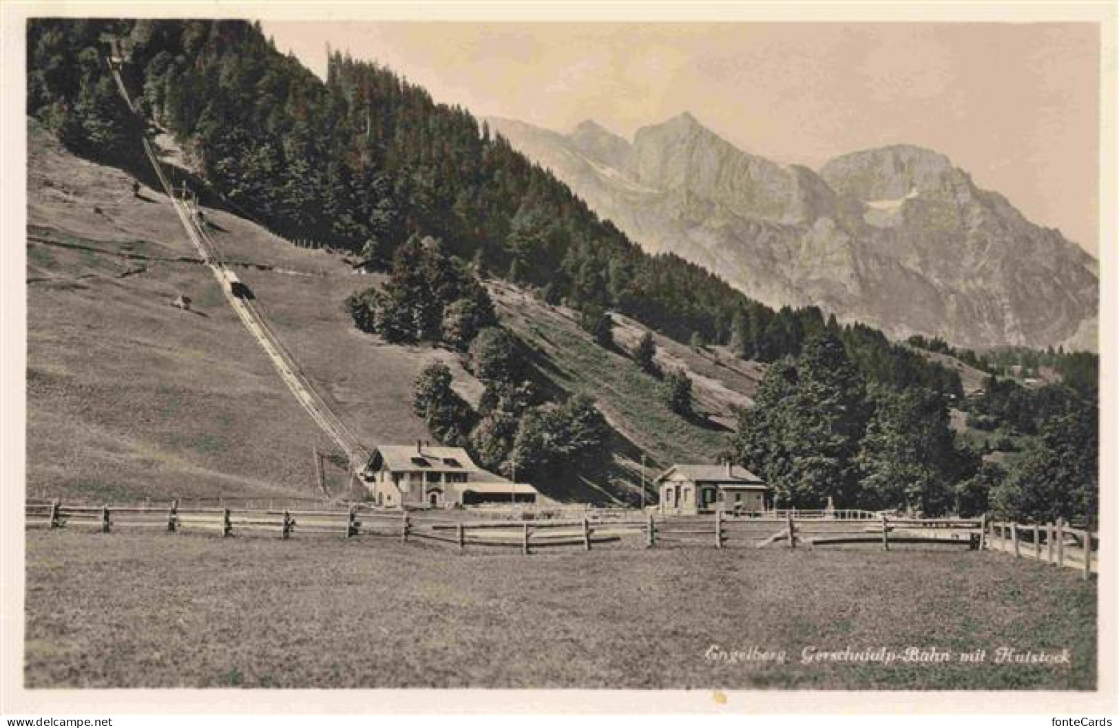 13969627 Engelberg__OW Gerschnialp-Bahn Mit Hutstock - Autres & Non Classés