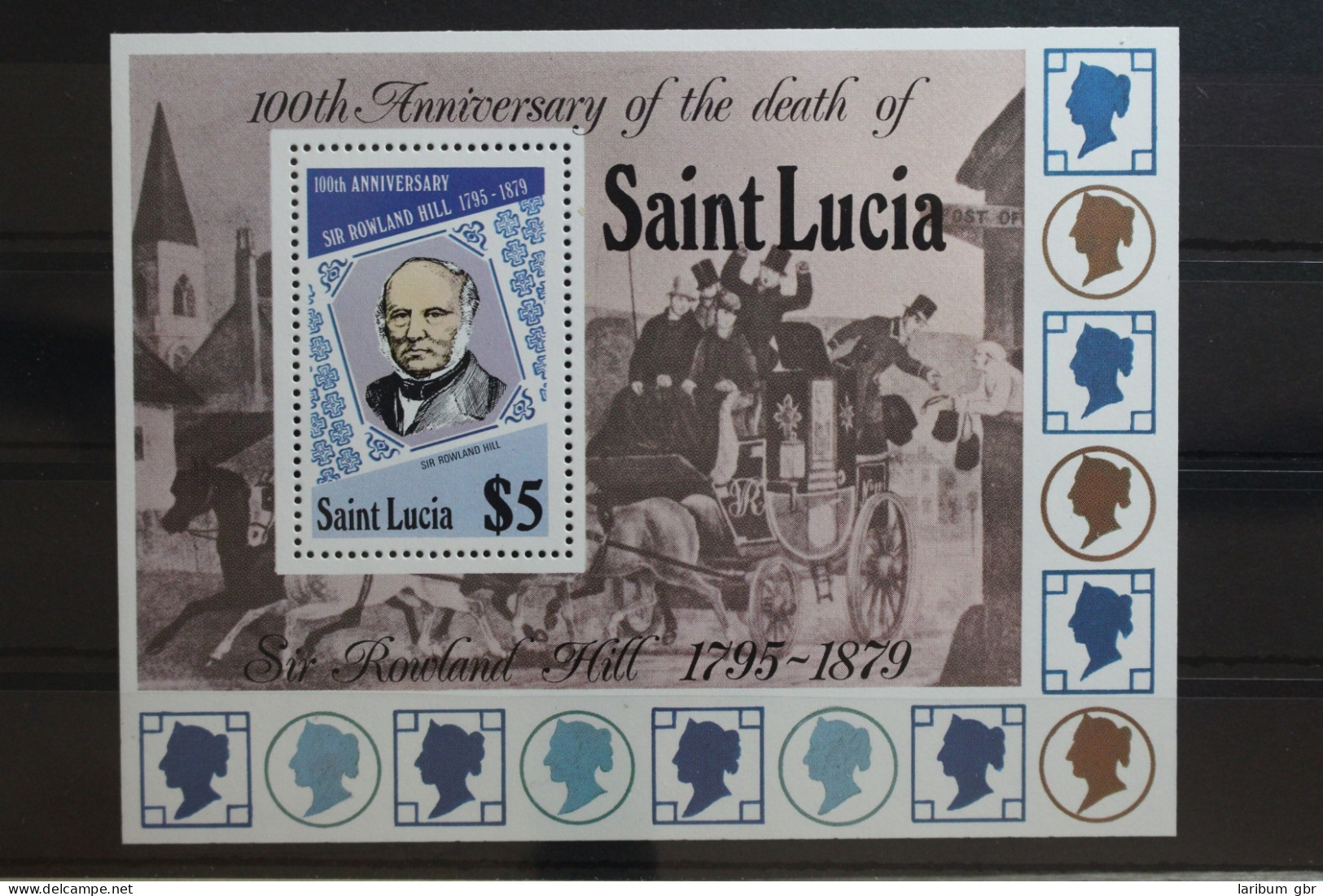 St. Lucia Block 18 Mit 471 Postfrisch #TE080 - St.Lucia (1979-...)