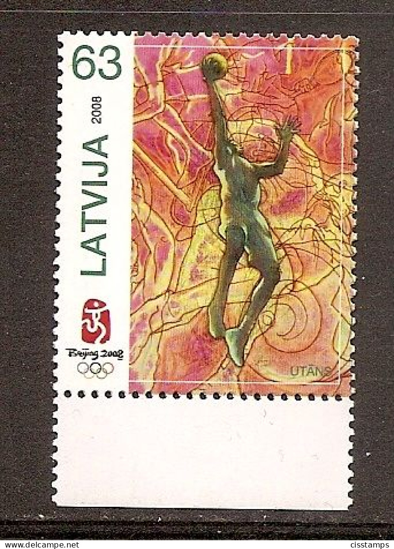 LATVIA 2008●Olympic Beijing●Mi 737 MNH - Basketball