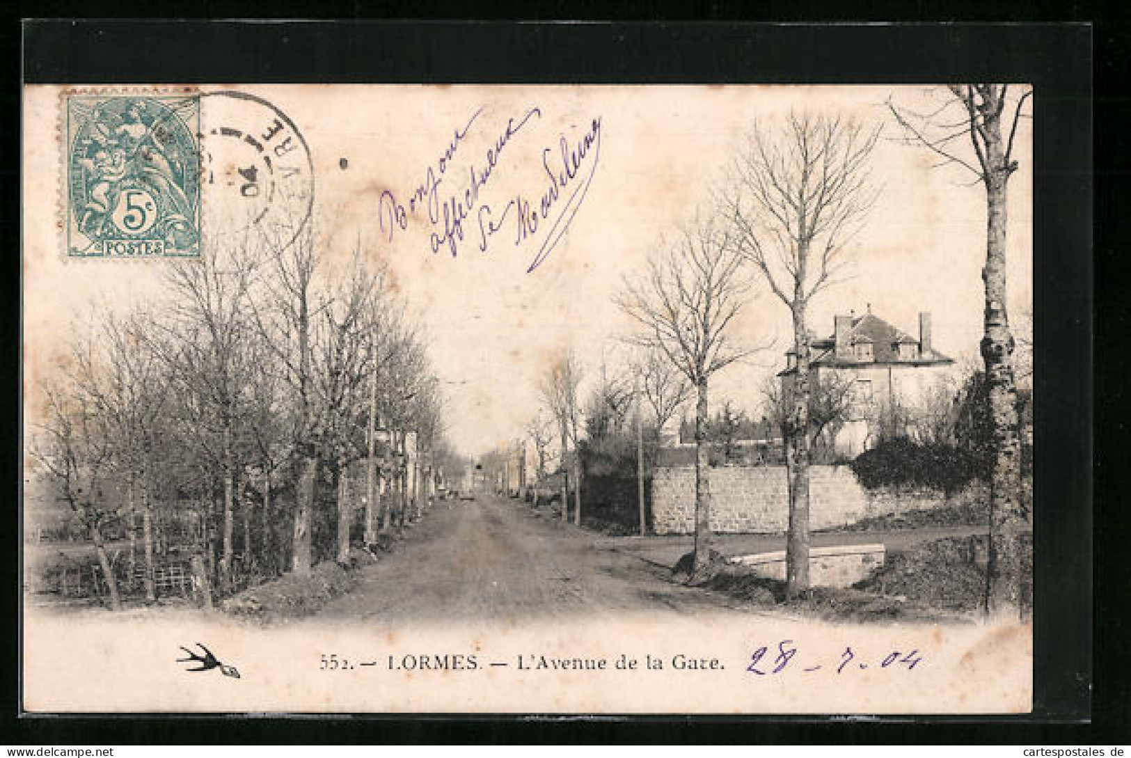 CPA Lormes, L`Avenue De La Gare  - Lormes
